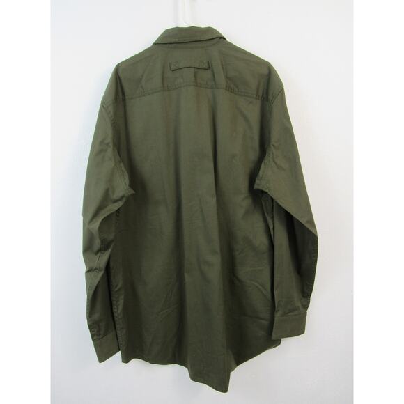 NWT Duluth Trading Co Large Tall Men's Everyday Long Sleeve Work Shirt Green - Picture 6 of 6